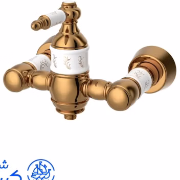 شیر توالت کسری مدل توکیو سفید طلایی