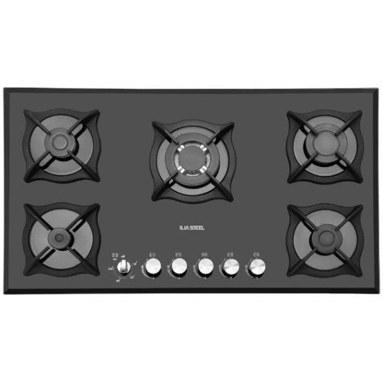 گاز رومیزی ایلیا استیل مدل G503T شیشه مشکی